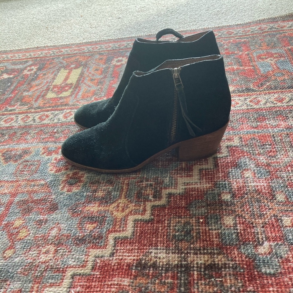 Madewell Black Suede Ankle Boots